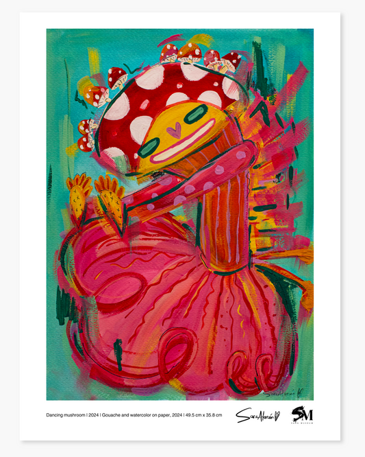 Dancing mushroom Poster