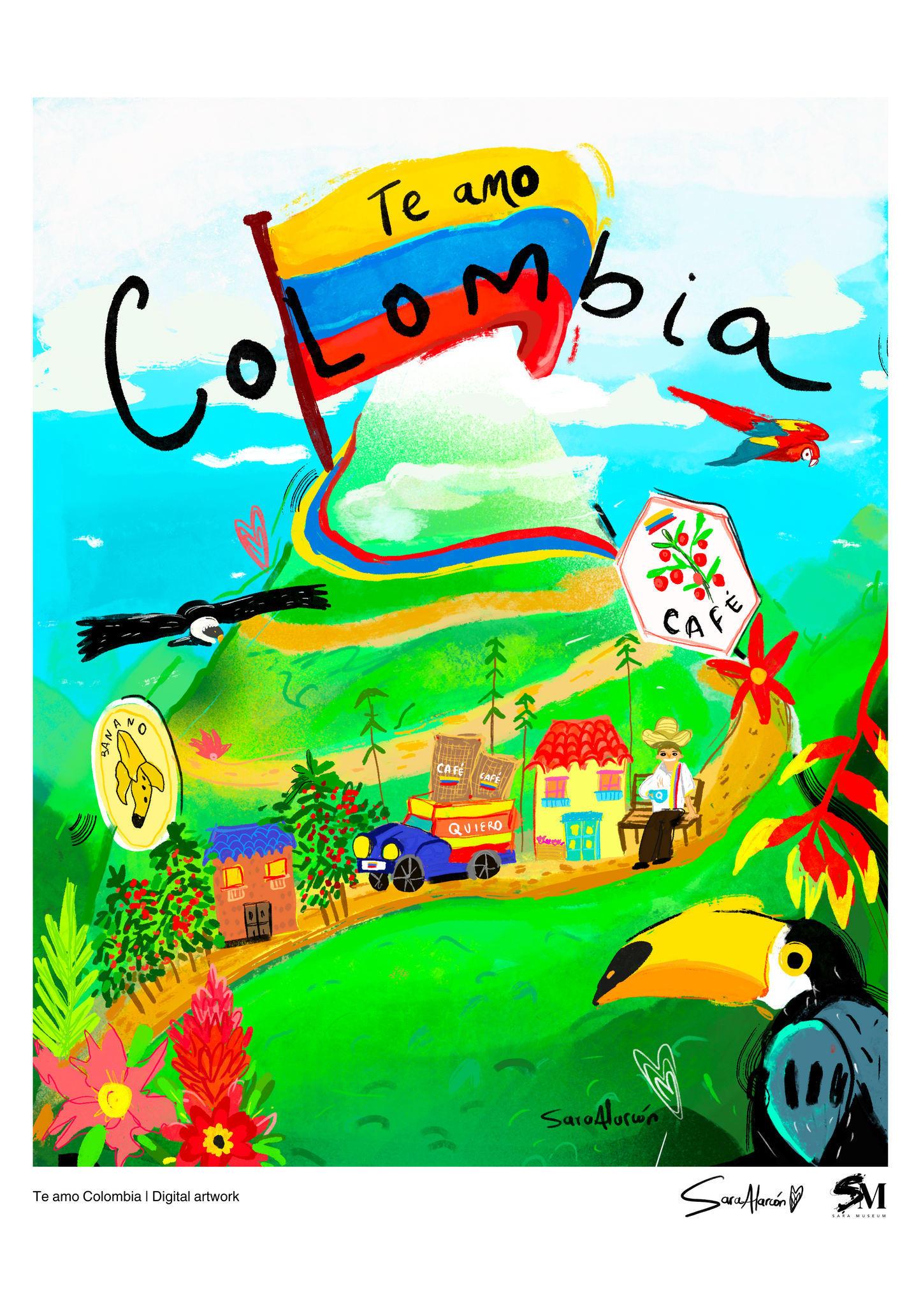 Te amo Colombia Poster