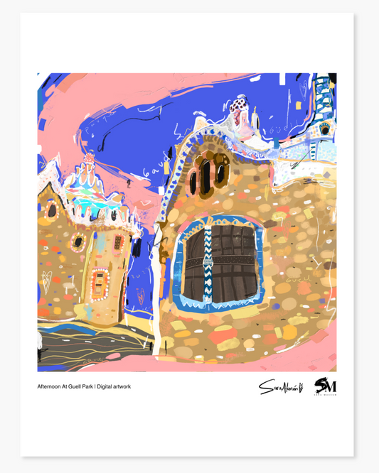 Afternoon At Guell Park  Poster