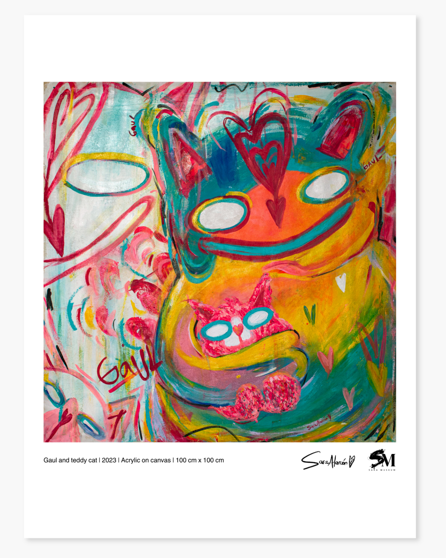 Gaul and teddy cat Poster