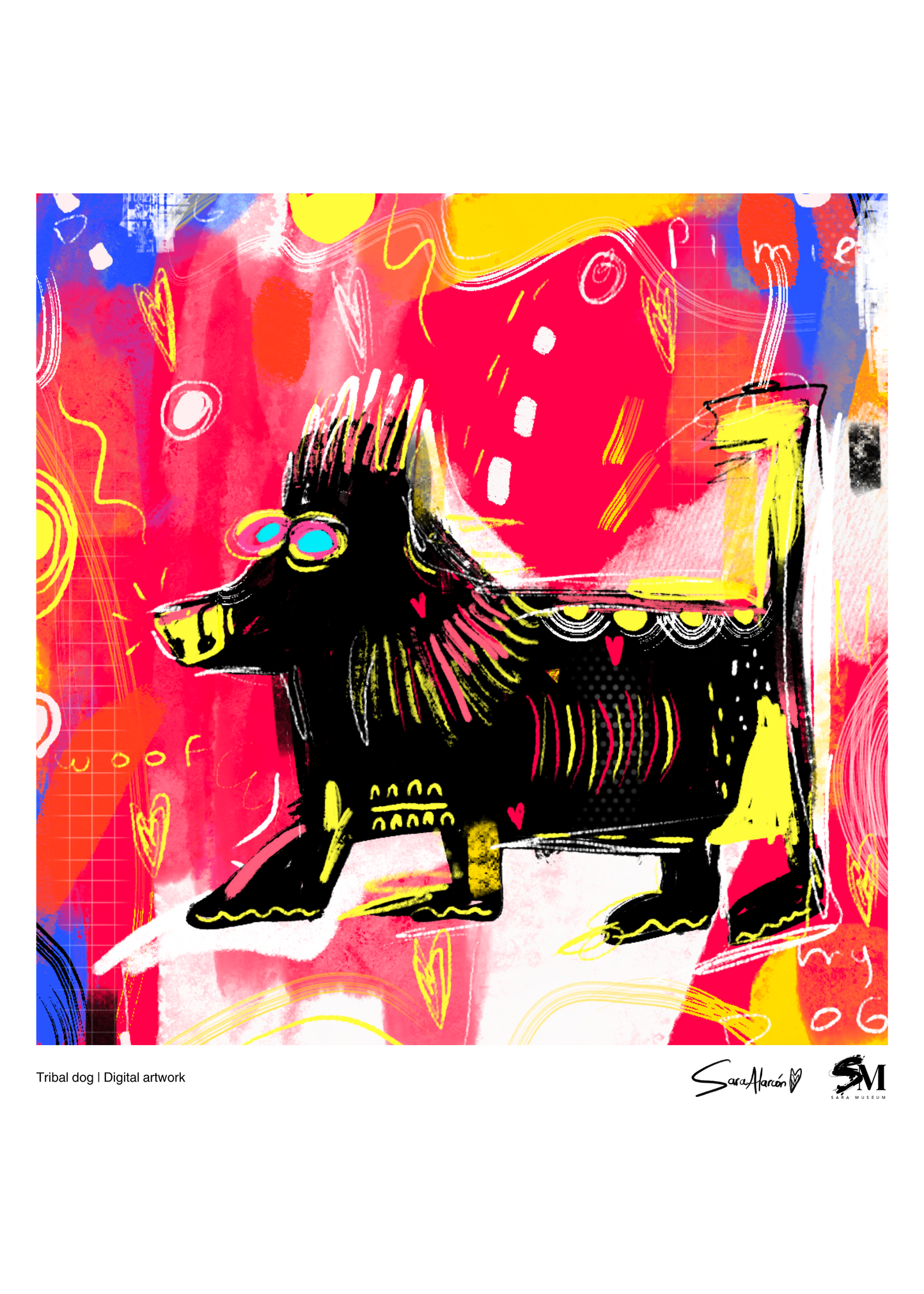 Tribal dog Poster