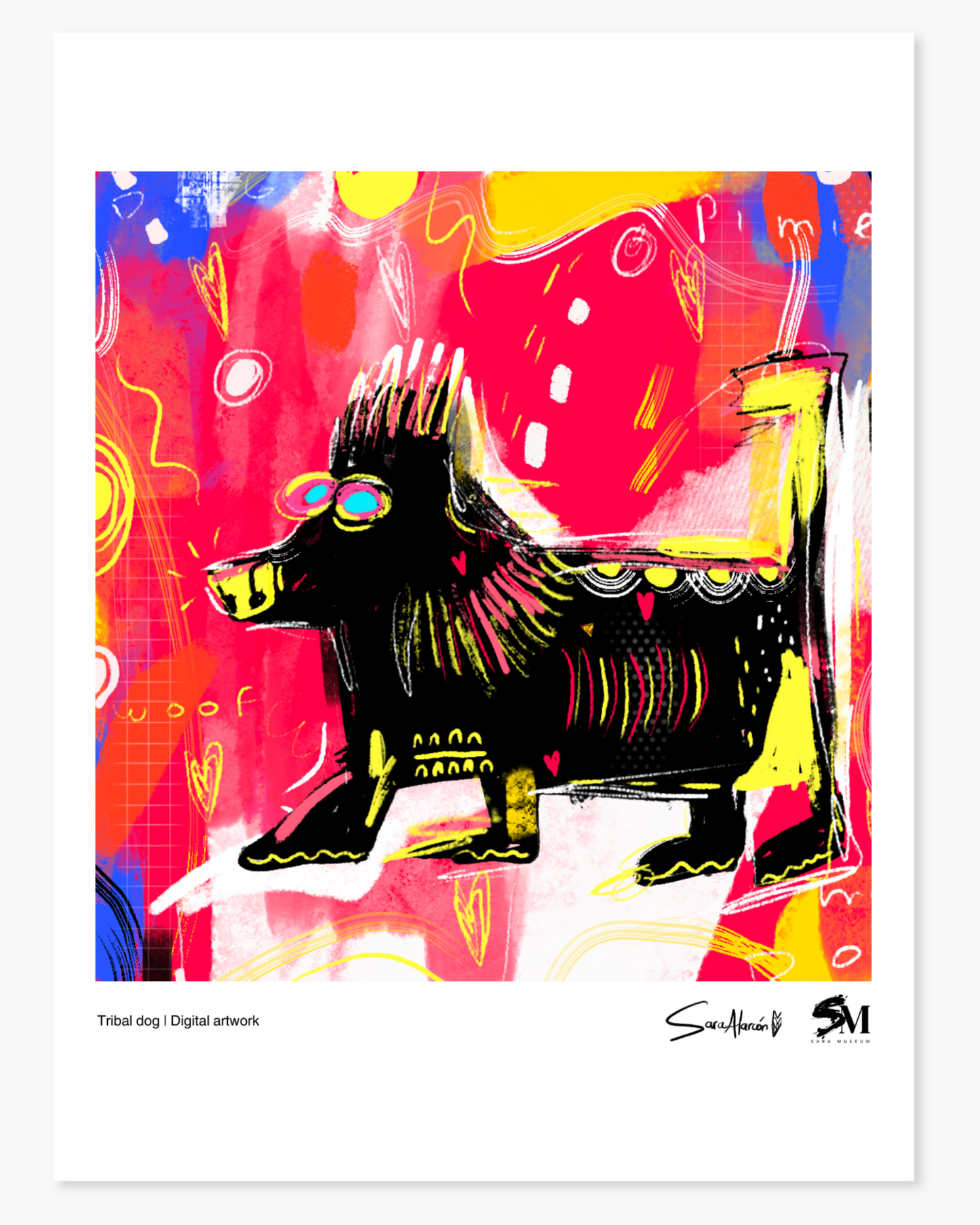 Tribal dog Poster